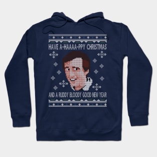 Christmas Alan Partridge A-Haaaapy Christmas Knit Pattern Hoodie